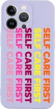 Butikcase İphone 13 Pro Self Care Fırst Tasarımlı Lila Telefon Kılıfı