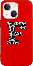 Butikcase İphone 13 F Harfi Tasarımlı Kırmızı Telefon Kılıfı