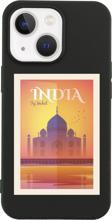 Butikcase İphone 13 Tac Mahal India Tasarımlı Siyah Telefon Kılıfı