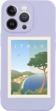 Butikcase İphone 13 Pro Italy Tasarımlı Lila Telefon Kılıfı