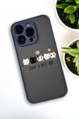Mooodcase İphone 13 Pro Max Uyumlu Şirin Kedicikler Desenli Buzlu Şeffaf Lüx Telefon Kılıfı