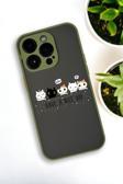 Mooodcase İphone 13 Pro Max Uyumlu Şirin Kedicikler Desenli Buzlu Şeffaf Lüx Telefon Kılıfı