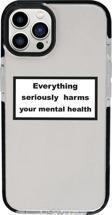Mooodcase İphone 13 Pro Max Everything Seriously Candy Bumper Darbe Emci Silikonlu Telefon Kılıfı