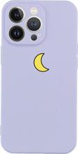Butikcase İphone 13 Pro Moon Tasarımlı Lila Telefon Kılıfı