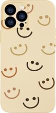 Mooodcase İphone 13 Pro Uyumlu Smile Desenli Kamera Lens Korumalı Darbe Emici Silikonlu Lansman Kılıf