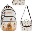 Unisex İlkokul Çantası Caby Para 3'lü Set 40*30 Cm Beslenme Çantası Kalem Kutusu Ortopedik KabyPare