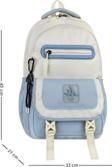 Unisex Lise Sırt Çantası Ortaokul Sırt Çantası 45*32 Cm Anahtarlık Hediyeli 