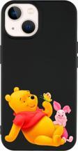 Butikcase İphone 14 Plus Winnie The Pooh Desenli Lansman Siyah Telefon Kılıfı
