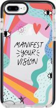 Mooodcase İphone 8 Plus Manifest Your Vision Candy Bumper Silikonlu Telefon Kılıfı