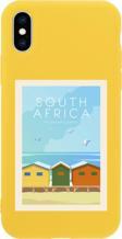 Butikcase İphone X South Africa Tasarımlı Sarı Telefon Kılıfı