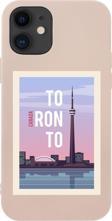 Butikcase İphone 12 Canada Tasarımlı Pembe Telefon Kılıfı