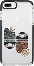 Mooodcase İphone 8 Plus Uyumlu Sunset Wave Desenli Candy Bumper Silikonlu Telefon Kılıfı