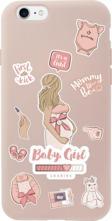 Butikcase İphone 7 Baby Girl Tasarımlı Pembe Telefon Kılıfı