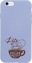 Butikcase İphone 8 Coffee Tasarımlı Lila Telefon Kılıfı