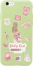 Butikcase İphone 7 Baby Girl Tasarımlı Yeşil Telefon Kılıfı