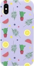 Butikcase İphone Xs Summer Cactus Tasarımlı Lila Telefon Kılıfı
