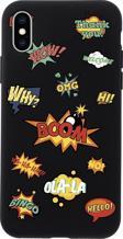 Mooodcase İphone Xs Max Stickers Desenli Premium Silikonlu Telefon Kılıfı