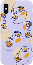 Butikcase İphone X Surreal Face Tasarımlı Lila Telefon Kılıfı