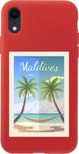 Butikcase İphone Xr Maldives Tasarımlı Kırmızı Telefon Kılıfı