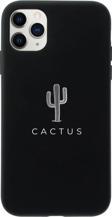 Butikcase Iphone 11 Pro Cactus Tasarımlı Siyah Telefon Kılıfı