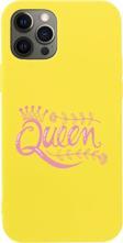 Butikcase Iphone 12 Pro Max Queen Tasarımlı Sarı Telefon Kılıfı