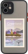 Butikcase Iphone 11 Lüx Kamera Lens Korumalı Greenland Denmark Siyah Telefon Kılıfı