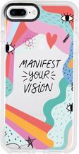 Mooodcase İphone 8 Plus Manifest Your Vision Candy Bumper Silikonlu Telefon Kılıfı