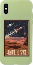 Butikcase İphone Xs Welcome To Space Tasarımlı Yeşil Telefon Kılıfı