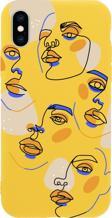 Butikcase İphone X Surreal Face Tasarımlı Sarı Telefon Kılıfı