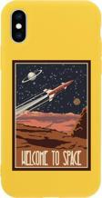 Butikcase İphone Xs Welcome To Space Tasarımlı Sarı Telefon Kılıfı