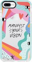 Mooodcase İphone 8 Plus Manifest Your Vision Candy Bumper Silikonlu Telefon Kılıfı.