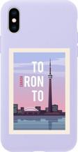 Butikcase İphone X Canada Tasarımlı Lila Telefon Kılıfı