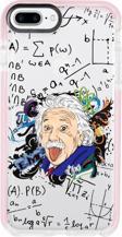 Mooodcase İphone 8 Plus Einstein In Formula Desenli Candy Bumper Silikonlu Telefon Kılıfı