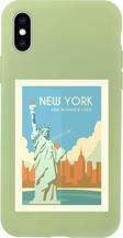 Butikcase İphone Xs New York Tasarımlı Yeşil Telefon Kılıfı