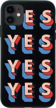 Butikcase İphone 12 Yes Retro Tasarımlı Siyah Telefon Kılıfı
