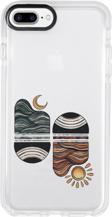 Mooodcase İphone 8 Plus Uyumlu Sunset Wave Desenli Candy Bumper Silikonlu Telefon Kılıfı