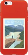 Butikcase İphone 8 Norway Tasarımlı Kırmızı Telefon Kılıfı