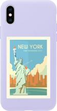 Butikcase İphone Xs New York Tasarımlı Lila Telefon Kılıfı