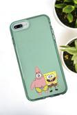 Mooodcase İphone 7 Plus Uyumlu Sünger Bob Ve Patrick Star Desenli Color Impact Silikonlu Telefon Kılıfı
