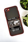 Mooodcase İphone Se 2020 Uyumlu Berlin Ticket Desenli Buzlu Şeffaf Lüx Telefon Kılıfı
