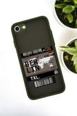 Mooodcase İphone Se 2020 Uyumlu Berlin Ticket Desenli Buzlu Şeffaf Lüx Telefon Kılıfı