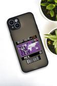 Mooodcase İphone 14 Plus Uyumlu Mexico Ticket Desenli Buzlu Şeffaf Lüx Telefon Kılıfı