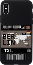 Mooodcase İphone Xs Max Berlin Bilet Tasarımlı Siyah Telefon Kılıfı