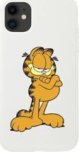 Mooodcase Iphone 11 Uyumlu Göbekli Garfield Tasarımlı Beyaz Telefon Kılıfı