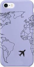Mooodcase İphone 6 World Map Lines Lila Lansman Kılıf