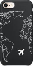 Mooodcase İphone 6 World Map Lines Siyah Lansman Kılıf
