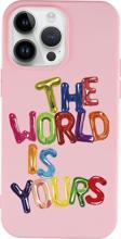 Mooodcase İphone 14 Pro The World Is Yours Desenli Premium Silikonlu Telefon Kılıfı
