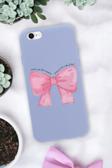 Mooodcase İphone 6 Plus Uyumlu Pembe Kurdele Premium Silikonlu Telefon Kılıfı