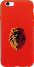 Mooodcase İphone 6 Uyumlu Sarı Kırmızı Aslan Desenli Premium Silikonlu Telefon Kılıfı