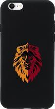 Mooodcase İphone 6 Uyumlu Sarı Kırmızı Aslan Desenli Premium Silikonlu Telefon Kılıfı